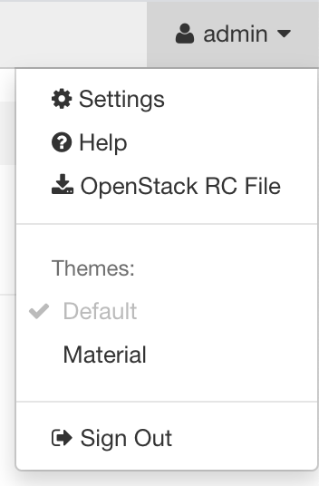 Downloading an openrc file from Horizon